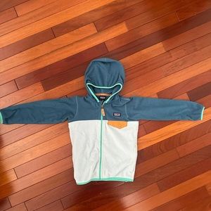Kids Patagonia Micro D snap Jacket, Fleece, Blue, Size 5T